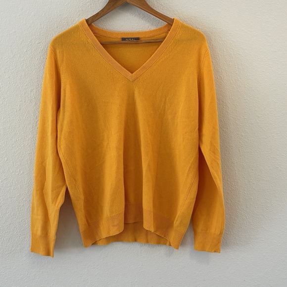 N. Peal Burlington Mongolian Cashmere Sweater Mens Size XL Satsuma Quiet Luxury
